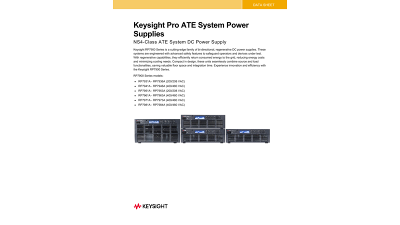 RP7900 Series Regenerative Power System